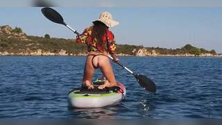 Public Flashing: Butt Plug & Pussy Exposed for Yachts & Fishermen