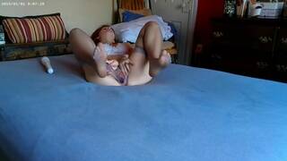 Redhead Squirts with Sex Toy on Webcam