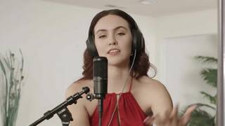 Freya Parker and Nicole Vaunt on a white coloured bed in several lesbian scenes