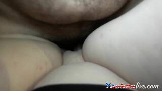 Tattooed BBW Girl Gives Creampie to Her Husband