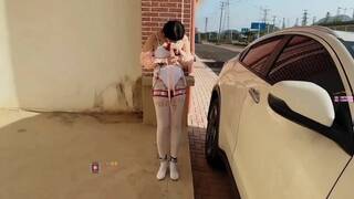 Chinese Girl outdoor exhibitionism BDSM Training 87