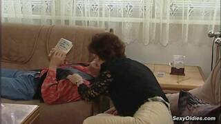 Hairy pussy granny Hanna M is licked and fucked by Steve Vincent