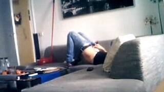 I caught my stepsister fingering on sofa