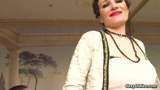 French MILF shaved pussy and ass fucked