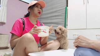 Lucky Guy Orders Delivery and Gets a Beautiful Big-Breasted Girl