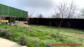 Masturbates from outdoor into house