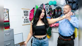 PAWG teen suspect big cocked in the backroom