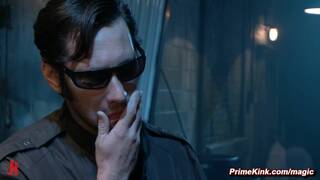 Blindfolded dark haired babe Gracie Glam fucked in the alley by big dick Tommy Pistol