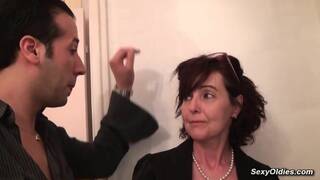 Worker Max Casanova anal fucks amateur granny Joyce Mifle