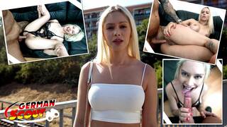 GERMAN SCOUT - First Anal Sex for big Clit blonde Girl Vivian Lola at Pick Up Casting