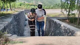 Chinese Girl outdoor exhibitionism BDSM Training 120