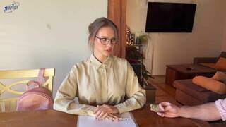 Fucking the nanny, she opens up her legs and sploogs for someone else's husband.