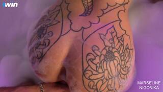 Tattoo Marseline pounds 2 studs in a Jacuzzi, Nigonika Top Porn 2023 4K - best