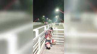 Chinese Girl outdoor exhibitionism BDSM Training 128