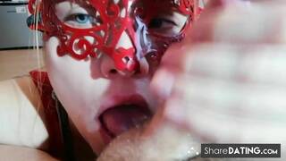 Redhead Teen Gives Sloppy Blowjob - Amateur POV Cumshot