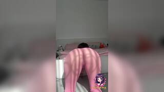 Adrianna Savu taunts with her shaking nails, meaty jugs and solo act.