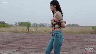 Chinese Girl outdoor exhibitionism BDSM Training 138