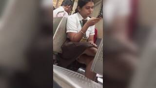 SEXY GIRL UPSKIRT IN TRAIN