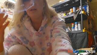 Smoking Babe Jerks You Off