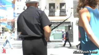 Tied up beautiful babe Cristal Cherry public humiliation and outdoor fucking in Spain