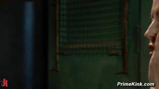 Buxom blondes anal domination threesome