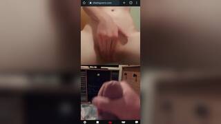 Ginger teen plays with her pussy on chat