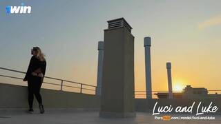 We escaped to the terrace and pulverized outdoors for public fucky-fucky with a