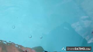 Public Pool Orgasm: Teen Babe's Solo Webcam Show