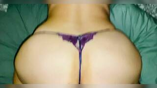 Fucking her ass in panties is a delight