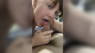 Cheating girlfriend sucks another guy’s dick part 1