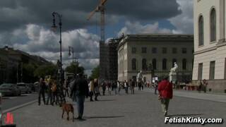 European Rickshaw Slave Public Anal