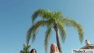 Lucky construction worker fuck this two horny TS