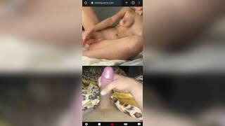 Hot teen fucks her dildo on chat