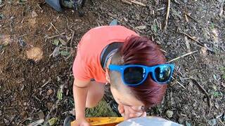 Quick BJ at Abandoned House: Amateur Couple's Cumshot Adventure