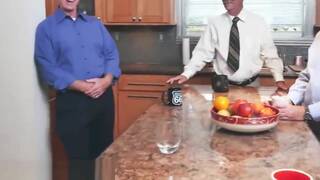 Teenage beauty riding pensioners stiff cock cumshot