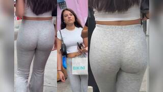 Sexy Candid Girl In Leggings