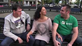 Mature Belgian Escort Lady with two dutch hung guys